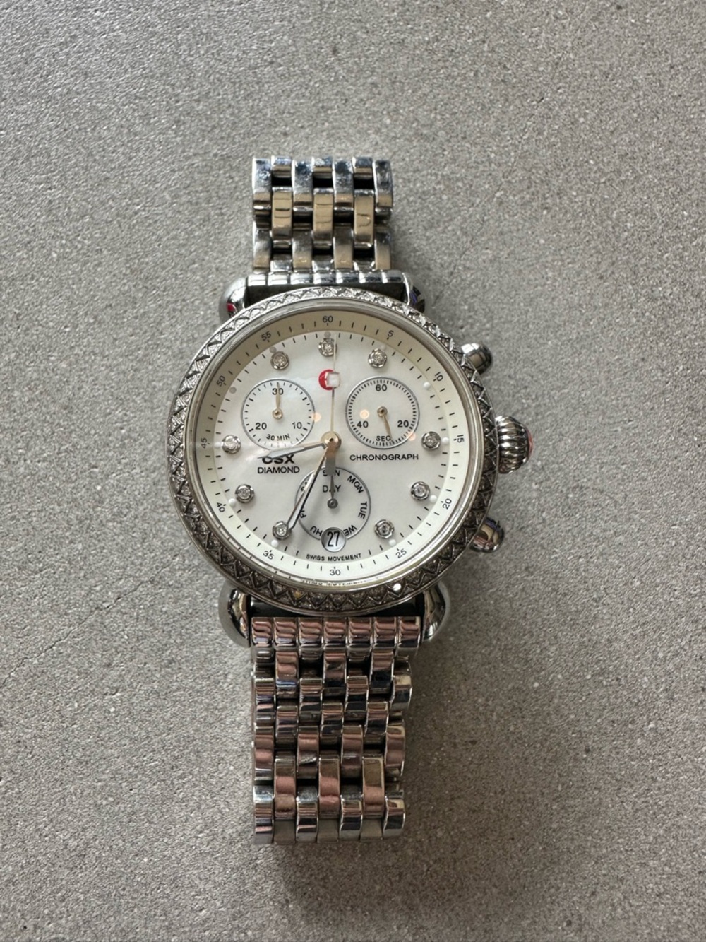 Michele Diamond Chronograph Watch